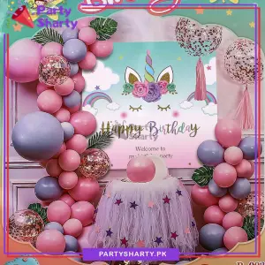 Unicorn Theme Set Birthday Party DIY Kit