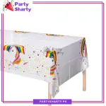Unicorn Theme Table Cover for Birthday Decoration