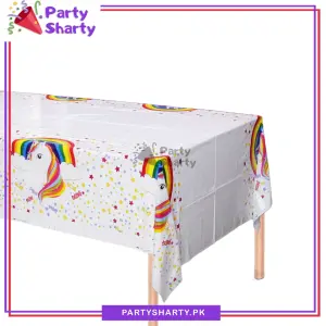 Unicorn Theme Table Cover for Birthday Decoration